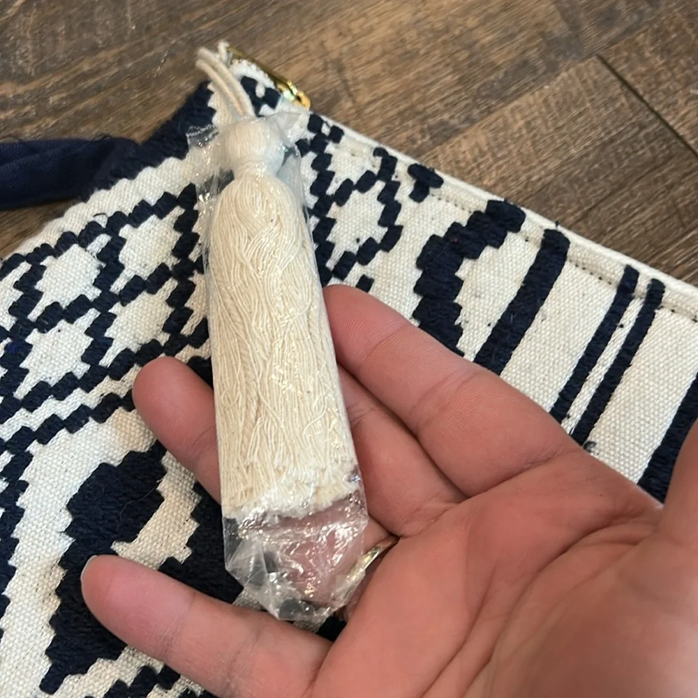 New DwellStudio Vegan Clutch for Women‎ -Boho Style Clutch, Wristlet, Purse Navy - Picture 2 of 7